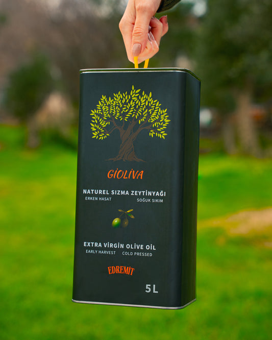 Edremit Erken Hasat Soğuk Sıkım Natürel Sızma Zeytinyağı – 5 L