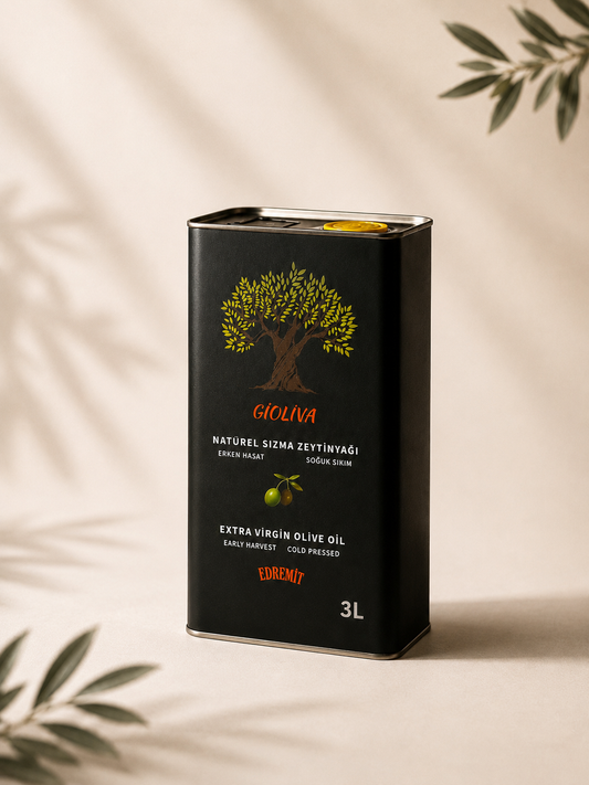 Edremit Erken Hasat Soğuk Sıkım Natürel Sızma Zeytinyağı – 3 L